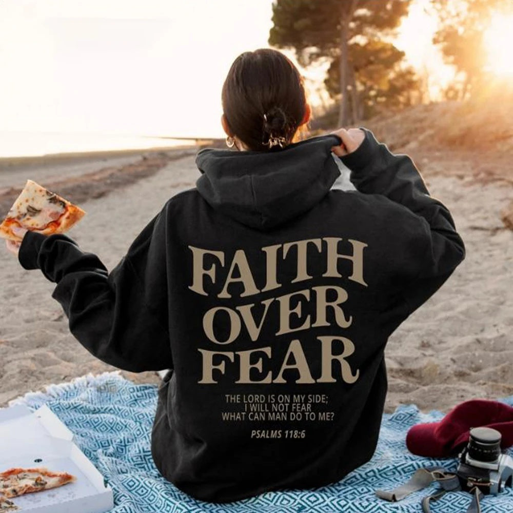 VIRAL Faith Over Fear Christian Hoodie