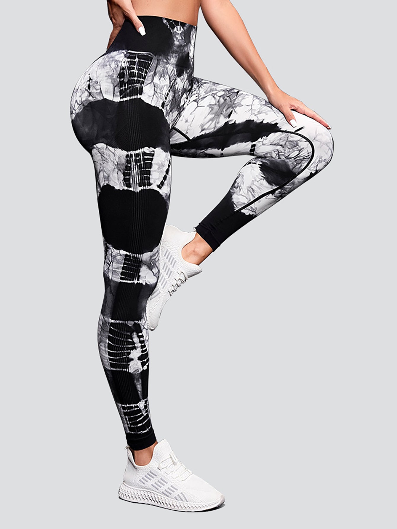 Tie-dye High Waist Yoga Pants, Running Sports Tight Pants, Women's Activewear