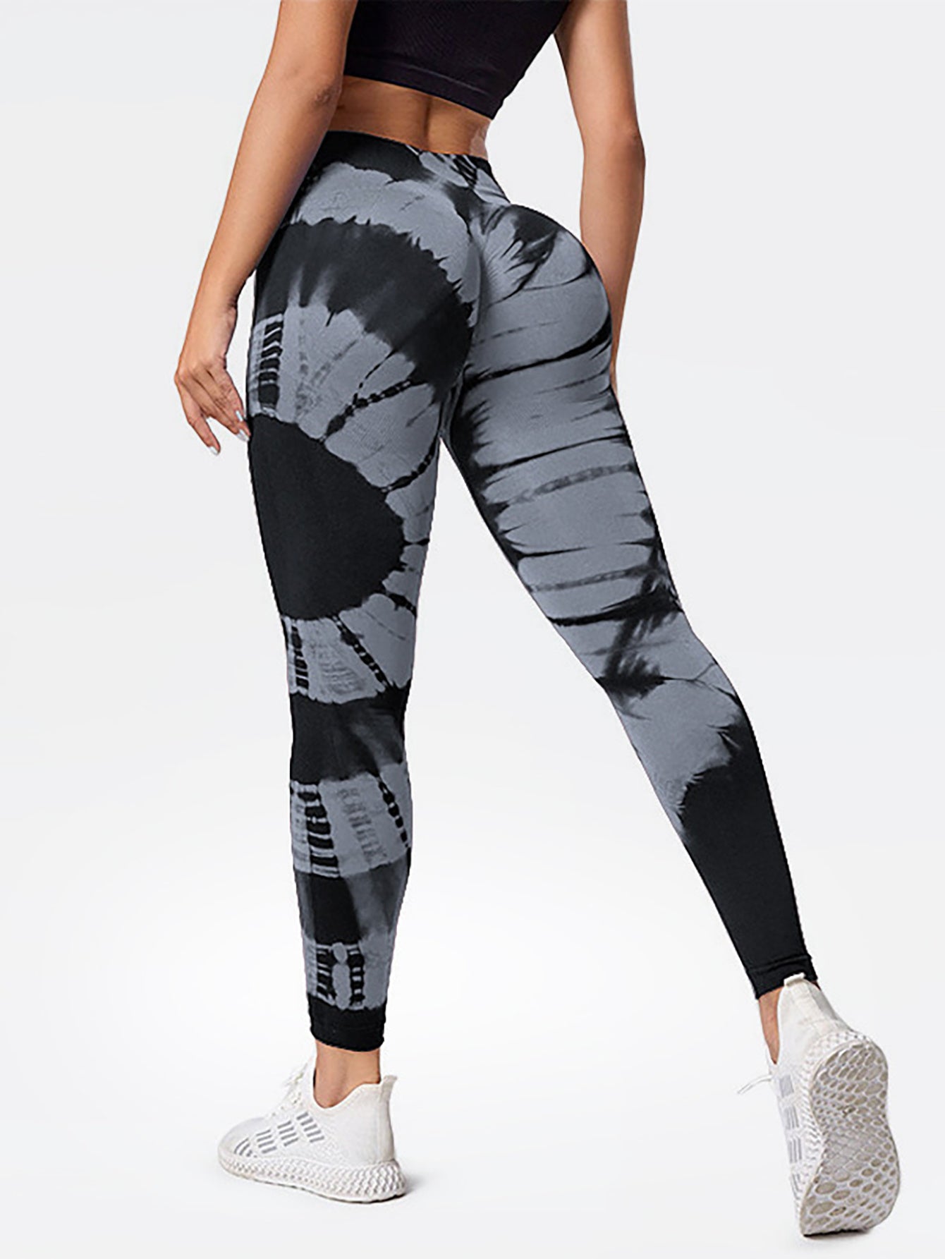 Tie-dye High Waist Yoga Pants, Running Sports Tight Pants, Women's Activewear