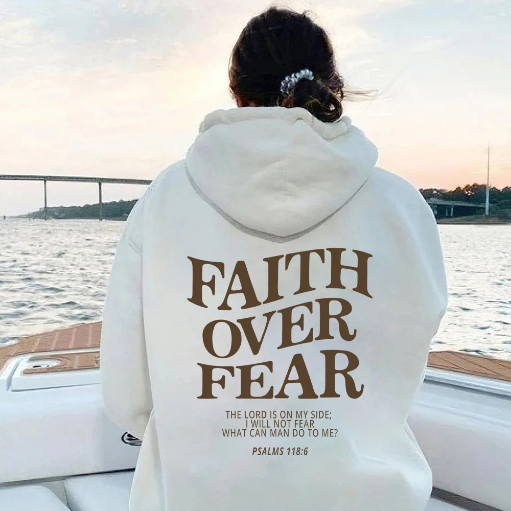 VIRAL Faith Over Fear Christian Hoodie