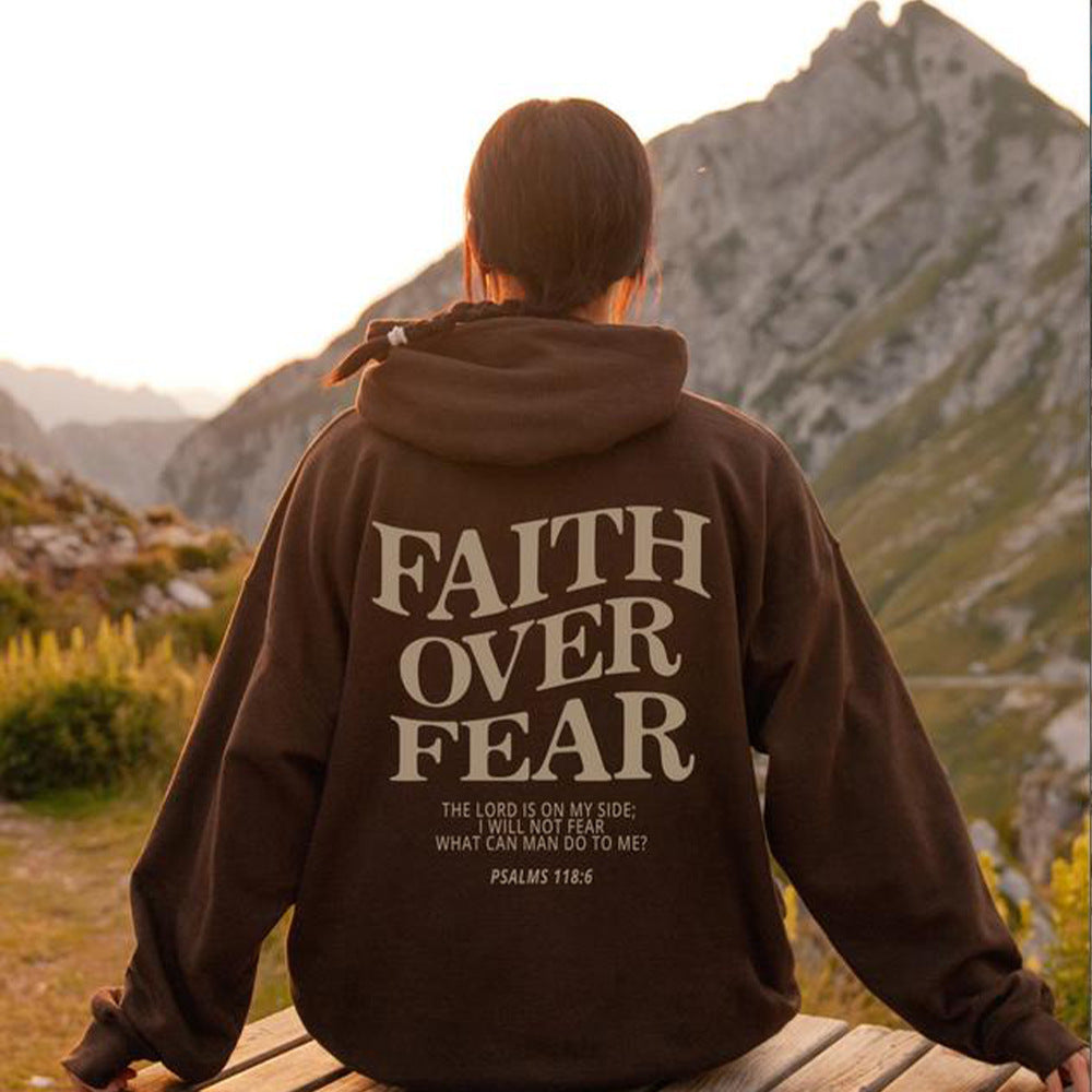 VIRAL Faith Over Fear Christian Hoodie